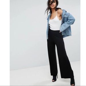 Level 99 wide leg faux suede pant m